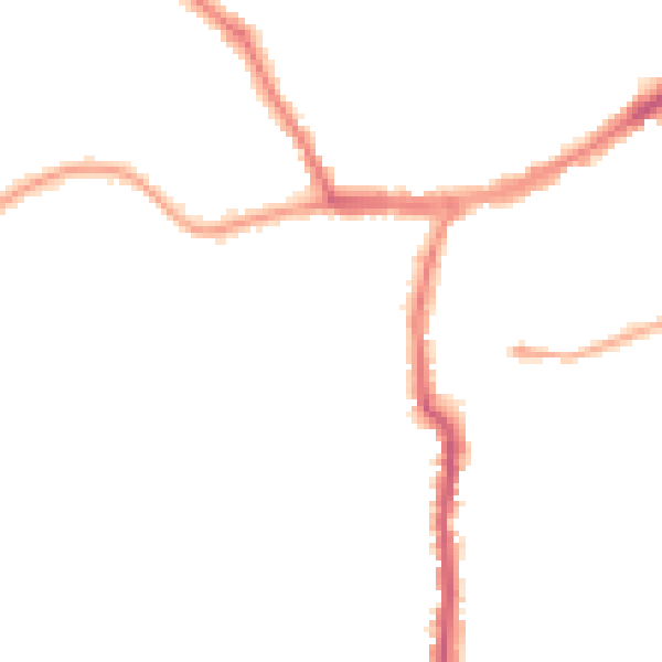 Night-time road noise heatmap for YO12 4AP