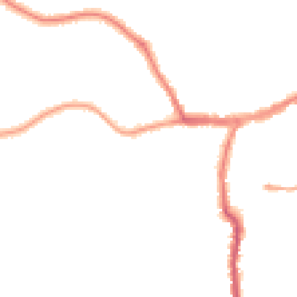 Night-time road noise heatmap for YO12 4AQ