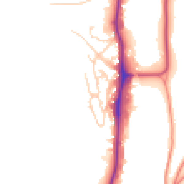 Daytime road noise heatmap for YO12 4AU