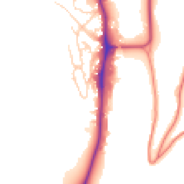 Daytime road noise heatmap for YO12 4AX