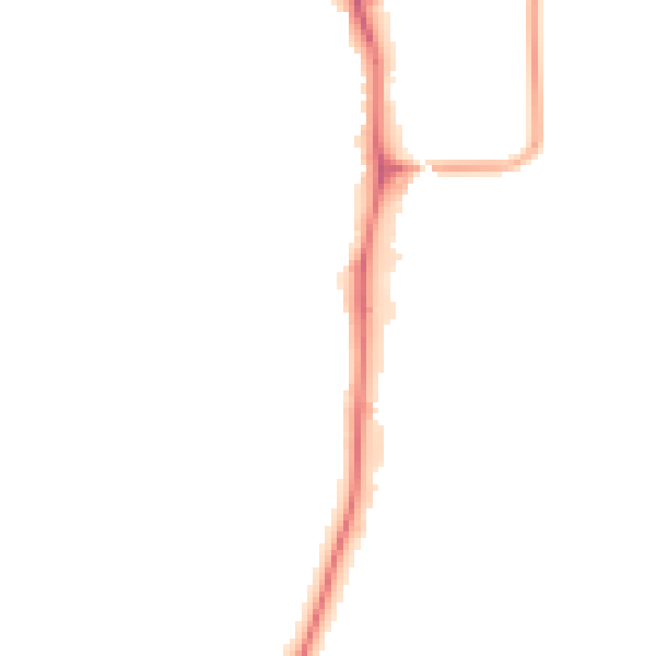 Night-time road noise heatmap for YO12 4AX