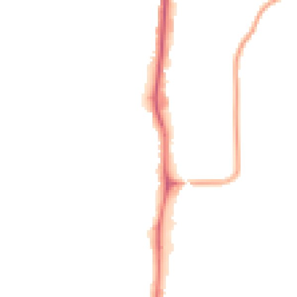 Night-time road noise heatmap for YO12 4BB