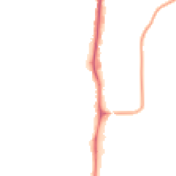 Night-time road noise heatmap for YO12 4BD