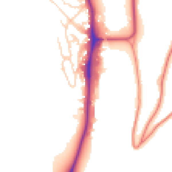 Daytime road noise heatmap for YO12 4DD