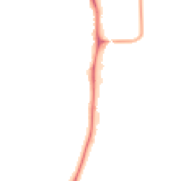 Night-time road noise heatmap for YO12 4DD