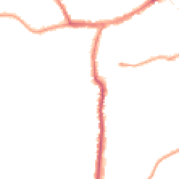Night-time road noise heatmap for YO12 4DY