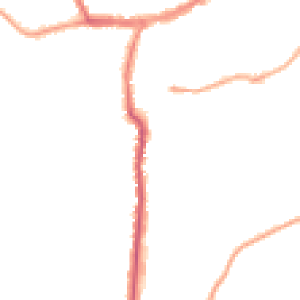 Night-time road noise heatmap for YO12 4ED