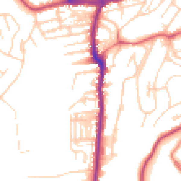 Daytime road noise heatmap for YO12 4EJ