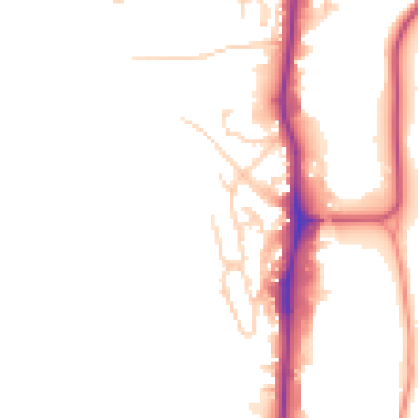 Daytime road noise heatmap for YO12 4FD