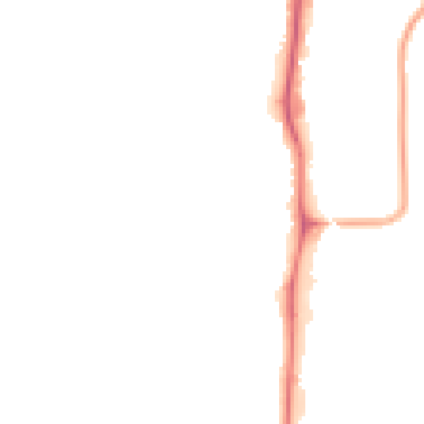 Night-time road noise heatmap for YO12 4FD
