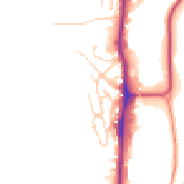 Daytime road noise heatmap for YO12 4FE