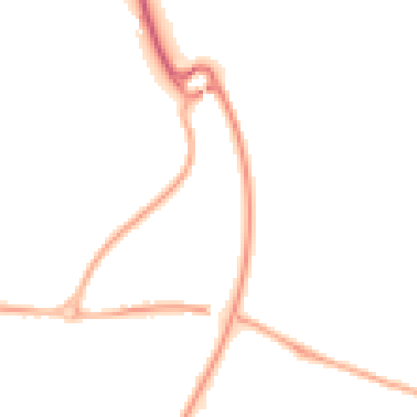 Night-time road noise heatmap for YO12 4JQ