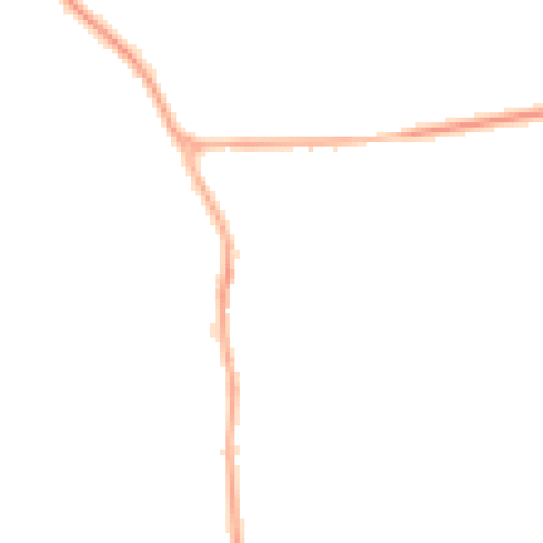 Night-time road noise heatmap for YO12 4QZ
