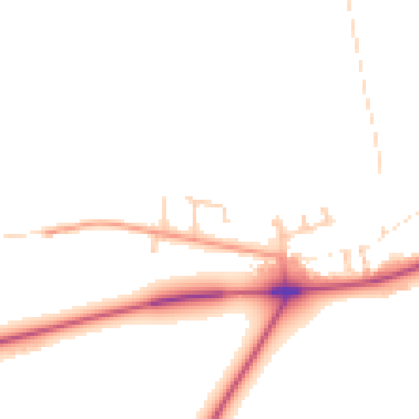 Daytime road noise heatmap for YO12 4SR