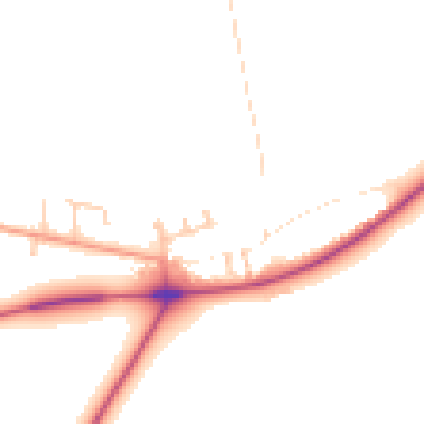 Daytime road noise heatmap for YO12 4SU