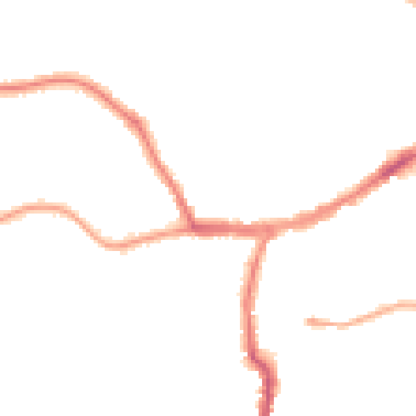 Night-time road noise heatmap for YO12 5HB