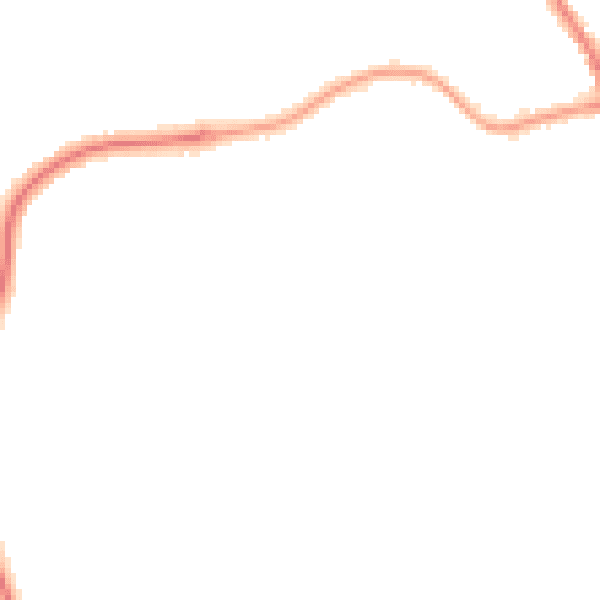 Night-time road noise heatmap for YO12 5LL