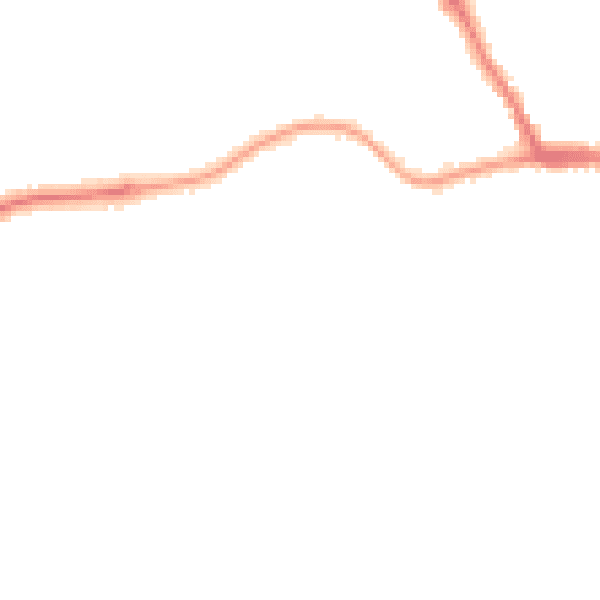 Night-time road noise heatmap for YO12 5LT