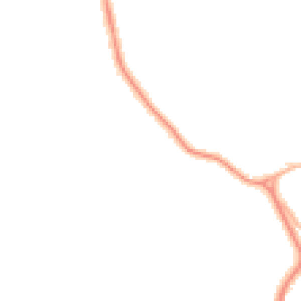 Night-time road noise heatmap for YO12 6AS