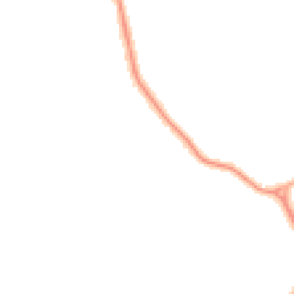 Night-time road noise heatmap for YO12 6LD