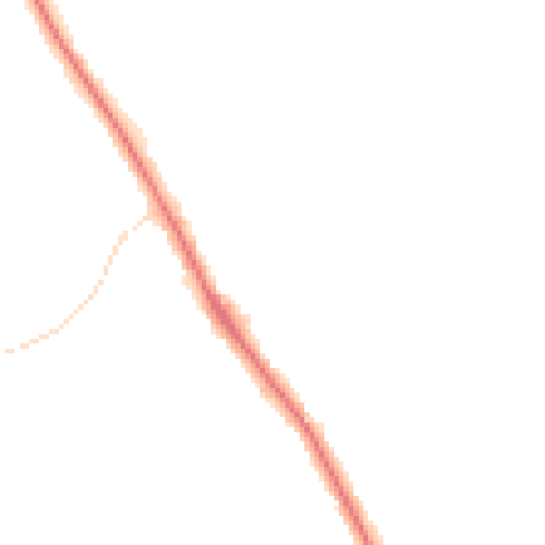 Night-time road noise heatmap for YO12 6SF