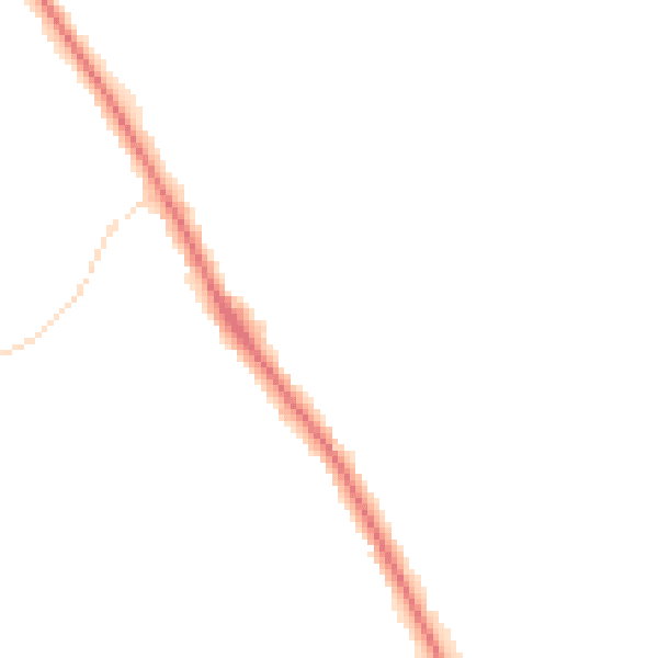 Night-time road noise heatmap for YO12 6TL