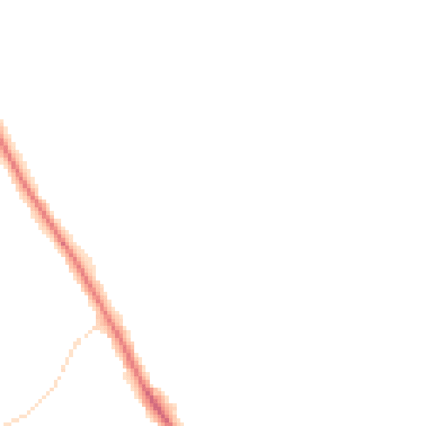 Night-time road noise heatmap for YO12 6UR