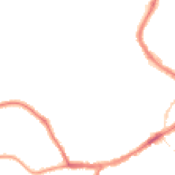 Night-time road noise heatmap for YO12 7DL