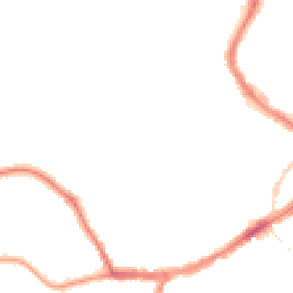 Night-time road noise heatmap for YO12 7DN