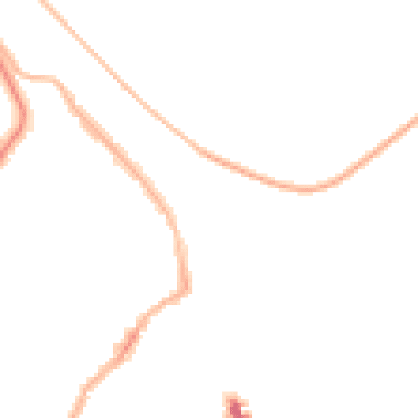 Night-time road noise heatmap for YO12 7HF