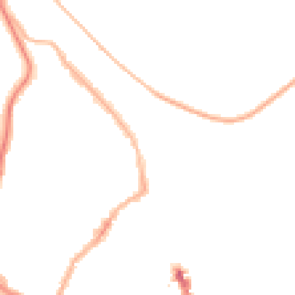 Night-time road noise heatmap for YO12 7HW
