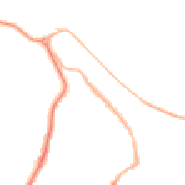 Night-time road noise heatmap for YO12 7HZ