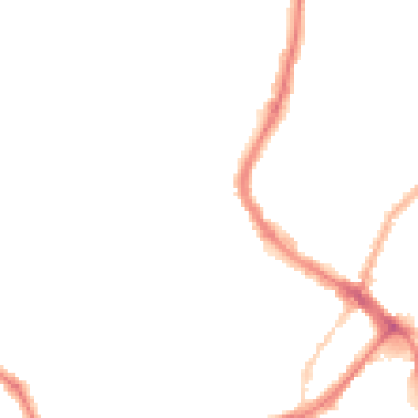 Night-time road noise heatmap for YO12 7JU