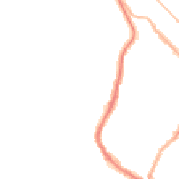 Night-time road noise heatmap for YO12 7NL