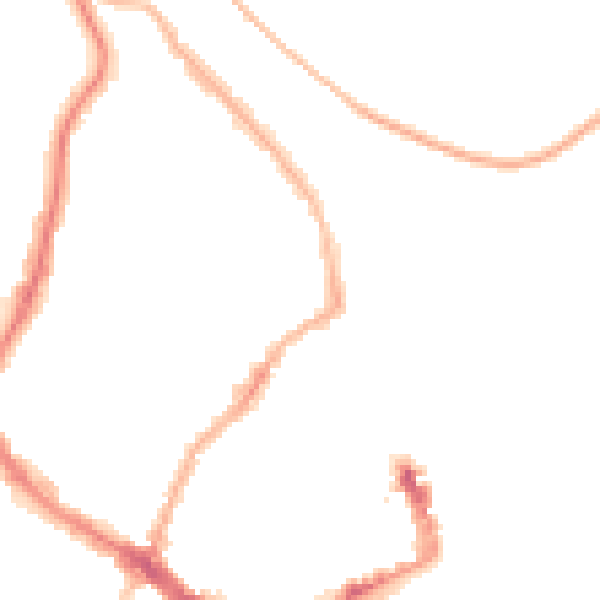 Night-time road noise heatmap for YO12 7PQ
