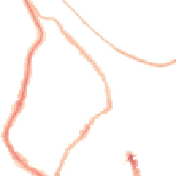 Night-time road noise heatmap for YO12 7PT