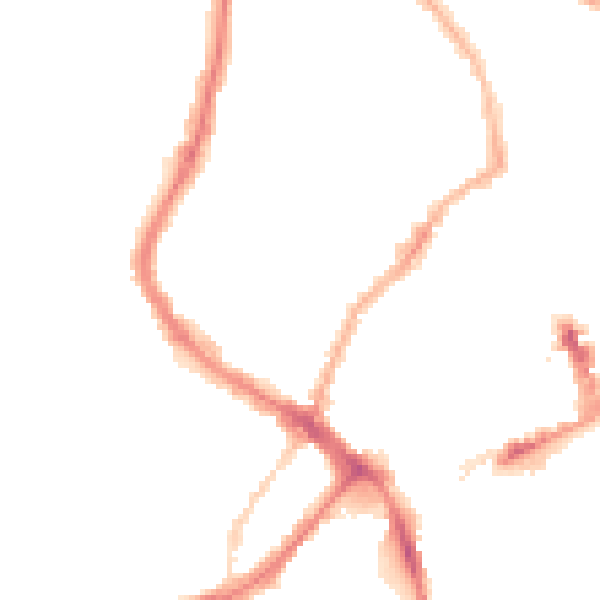 Night-time road noise heatmap for YO12 7ST