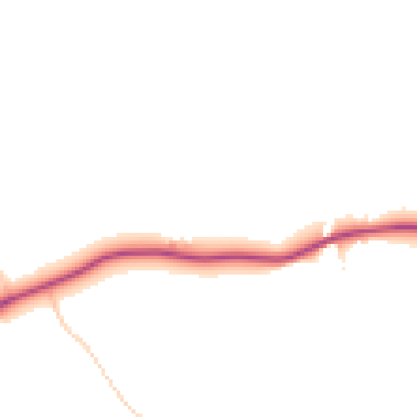 Daytime road noise heatmap for YO15 1AA