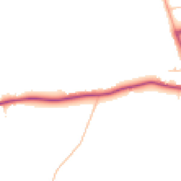 Daytime road noise heatmap for YO15 1AB