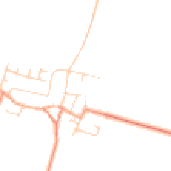 Daytime road noise heatmap for YO15 1BY