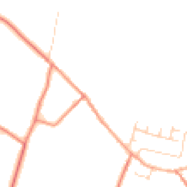 Daytime road noise heatmap for YO15 1BZ