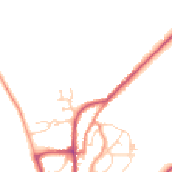 Daytime road noise heatmap for YO15 1DB