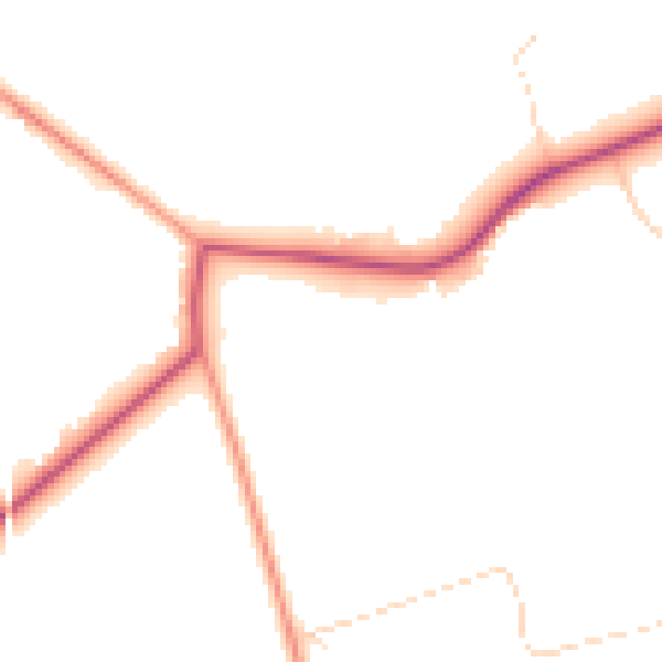 Daytime road noise heatmap for YO15 1DS