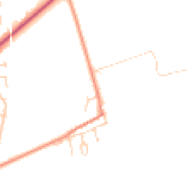 Daytime road noise heatmap for YO15 1ED