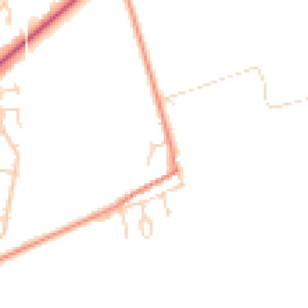 Daytime road noise heatmap for YO15 1EE