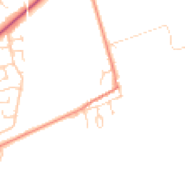 Daytime road noise heatmap for YO15 1EJ