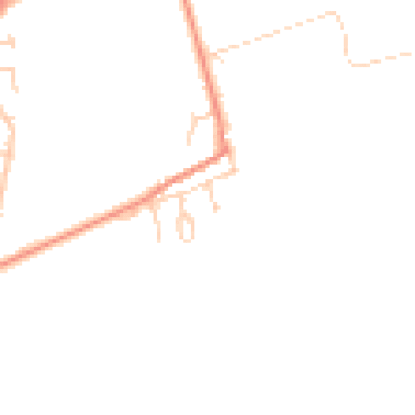Daytime road noise heatmap for YO15 1ET
