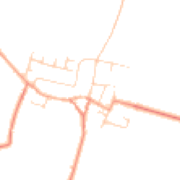 Daytime road noise heatmap for YO15 1HA