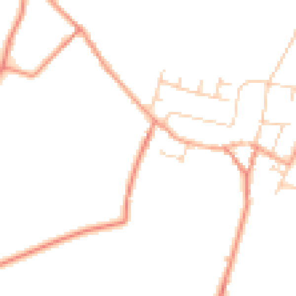 Daytime road noise heatmap for YO15 1HR