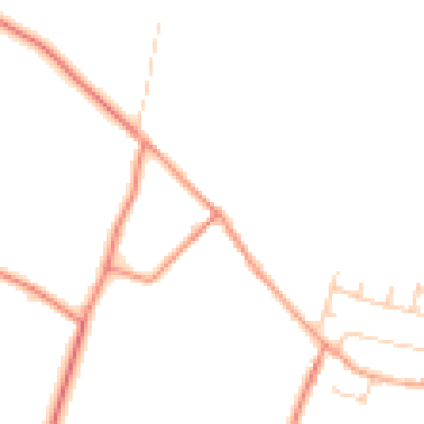 Daytime road noise heatmap for YO15 1HU